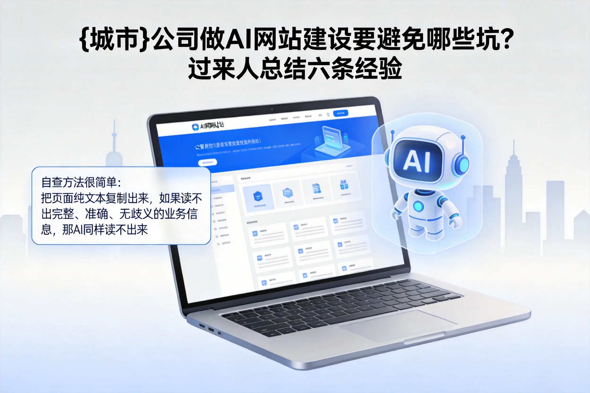 永州公司做AI网站建设要避免哪些坑?过来人总结六条经验