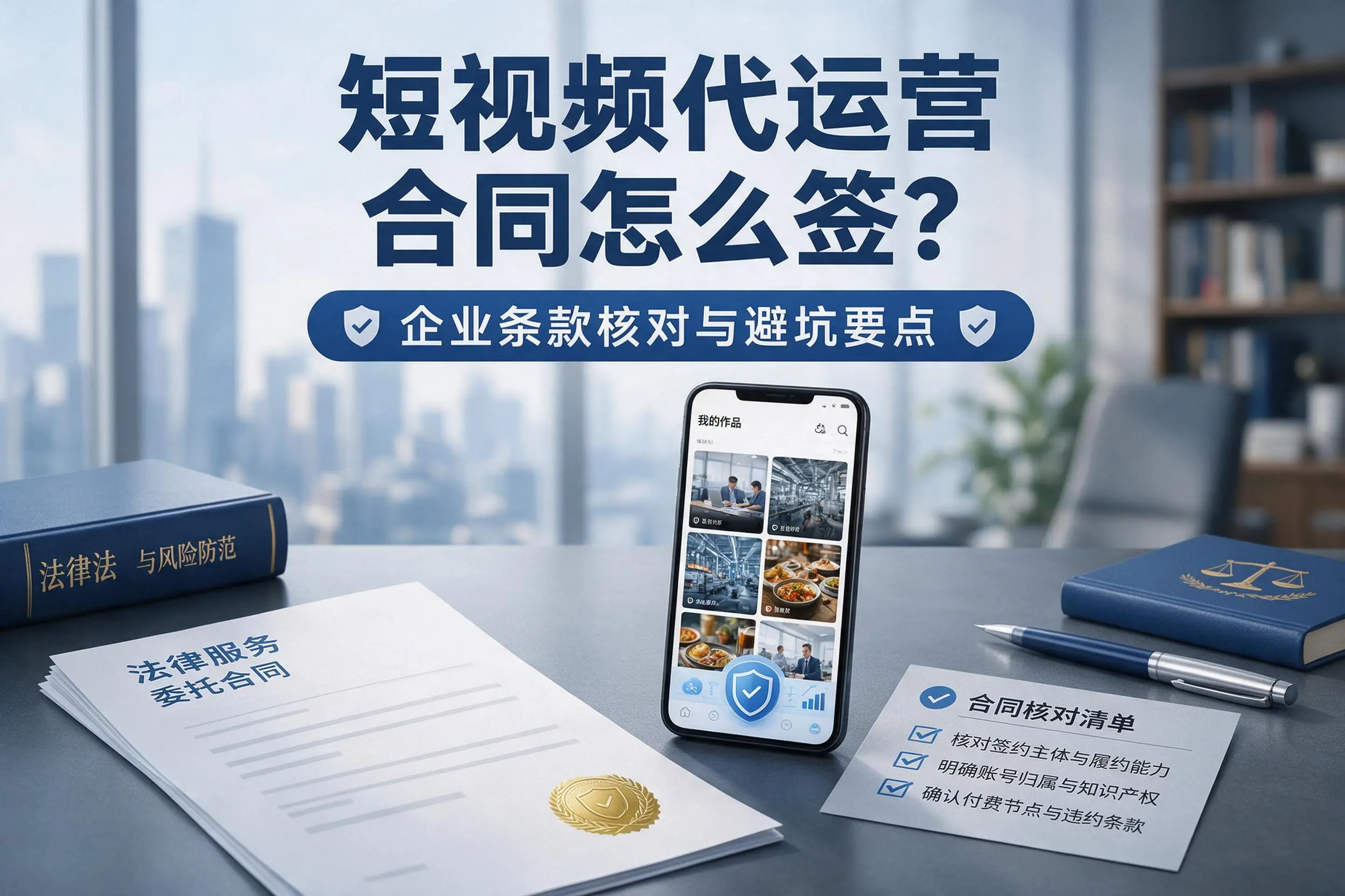 短视频代运营合同怎么签?永州企业条款核对与避坑要点