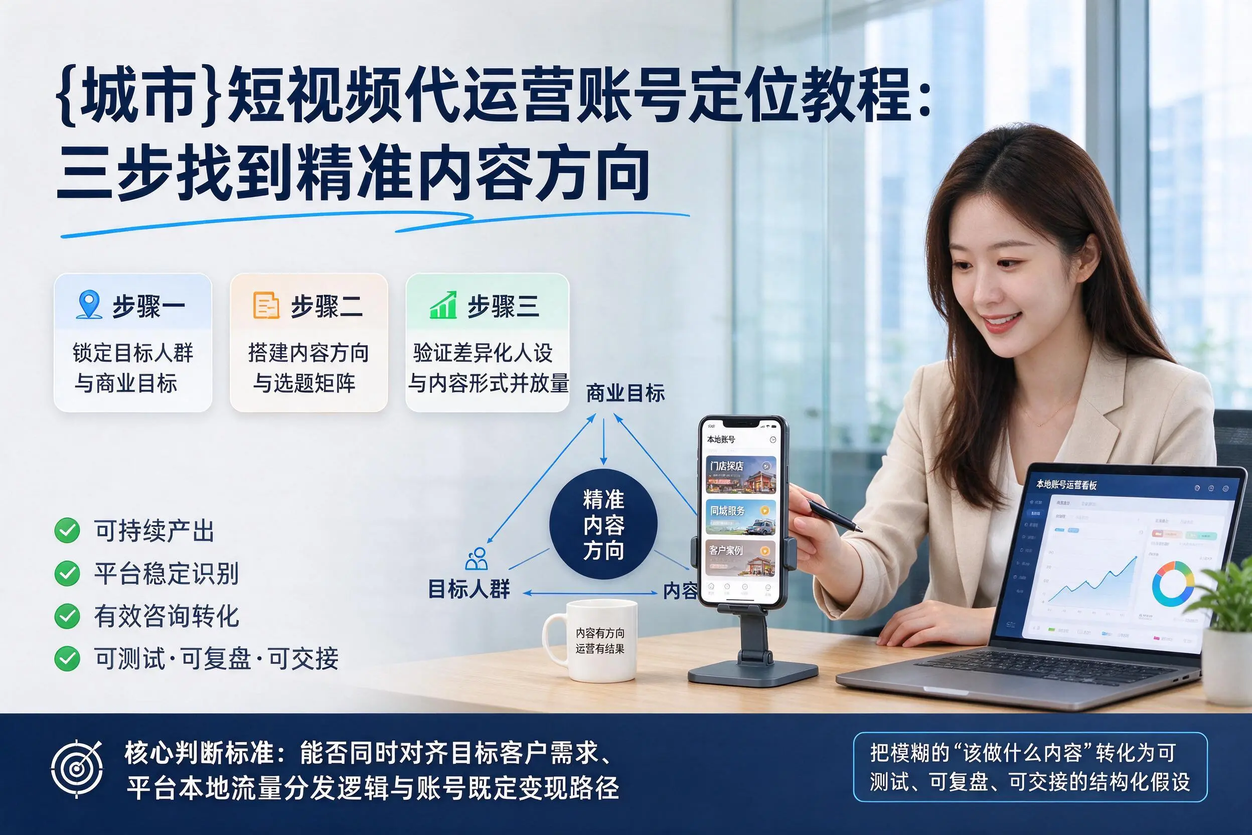 永州短视频代运营账号定位教程:三步找到精准内容方向