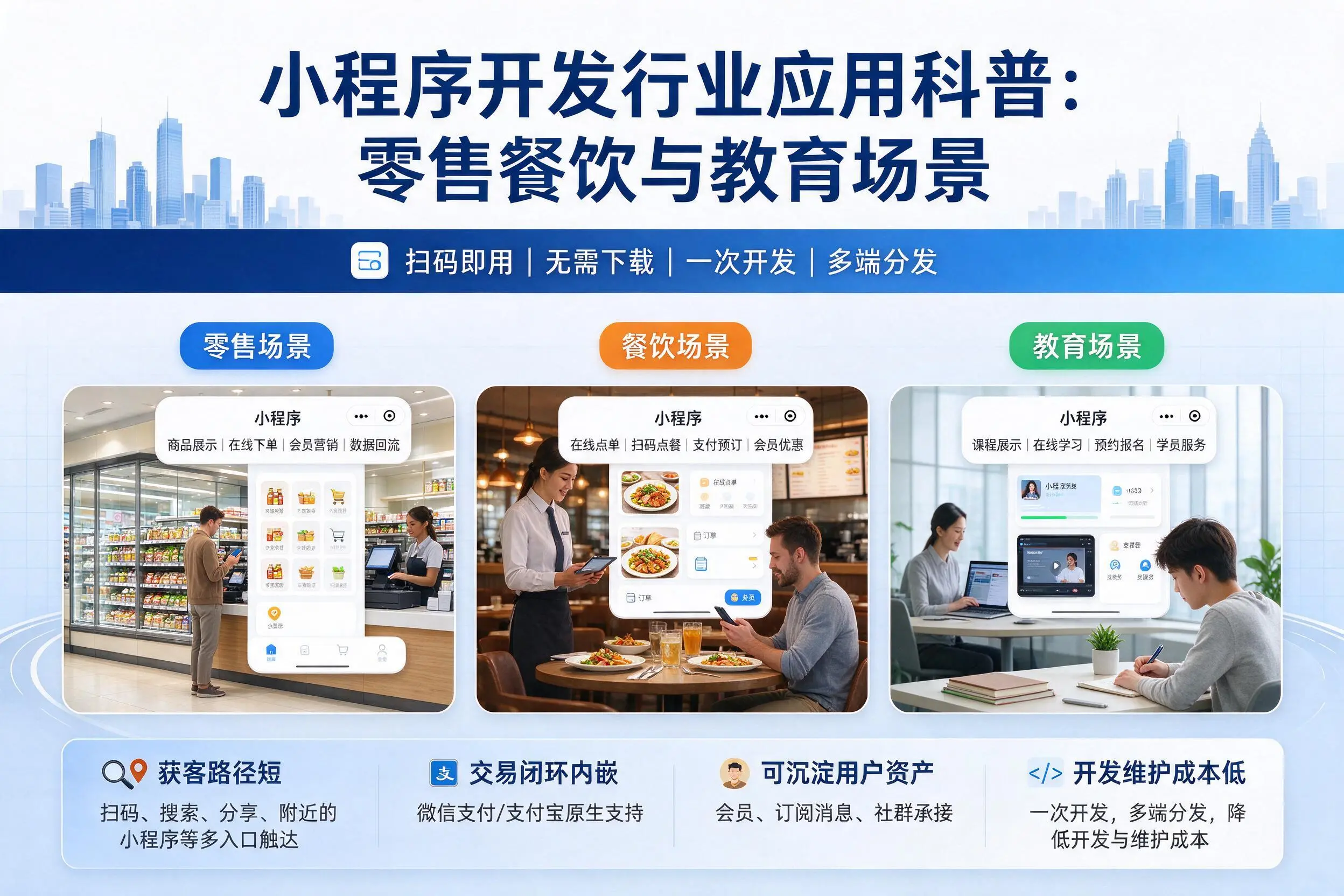 永州小程序开发行业应用科普:零售餐饮与教育场景