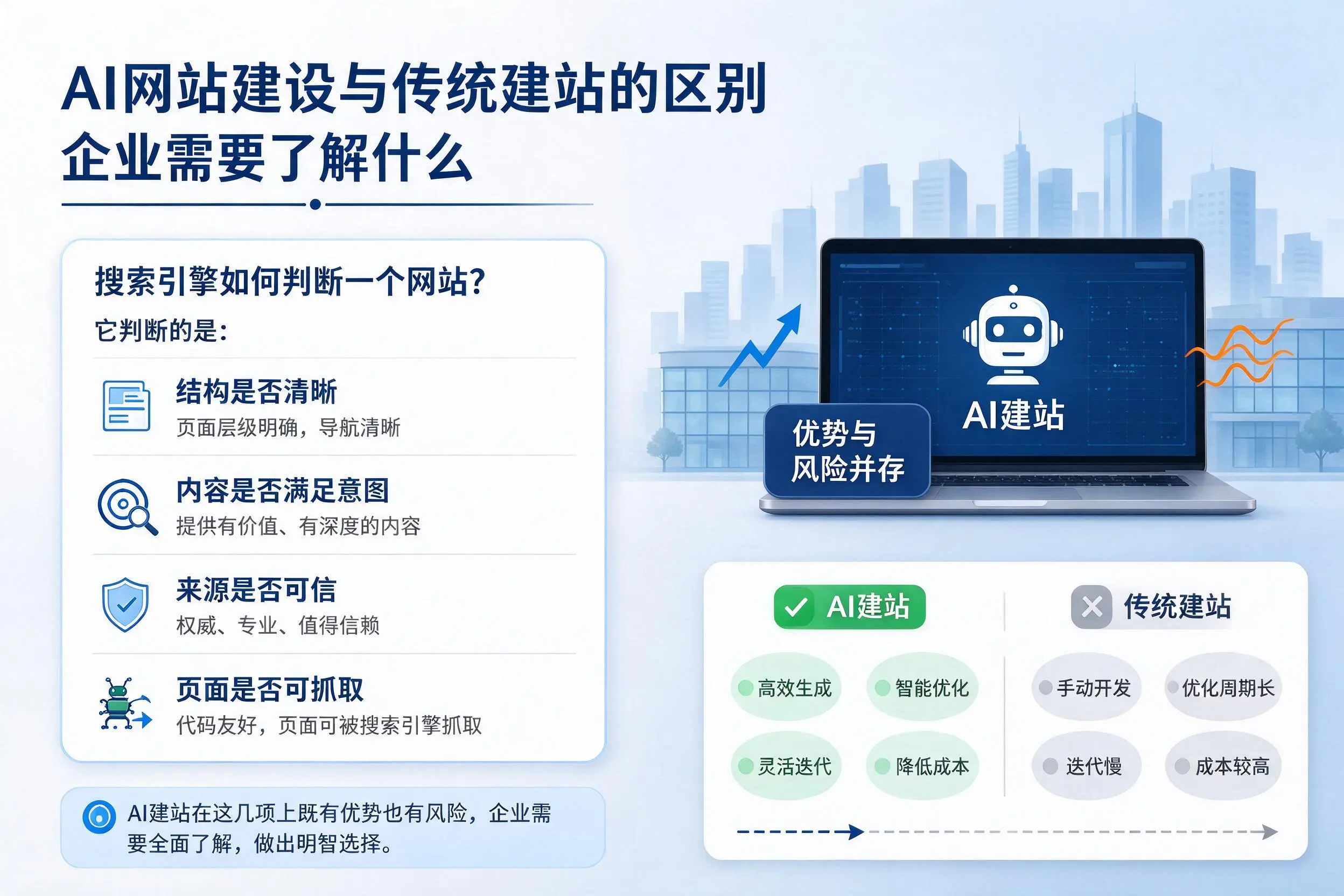 AI网站建设与传统建站的区别，永州企业需要了解什么