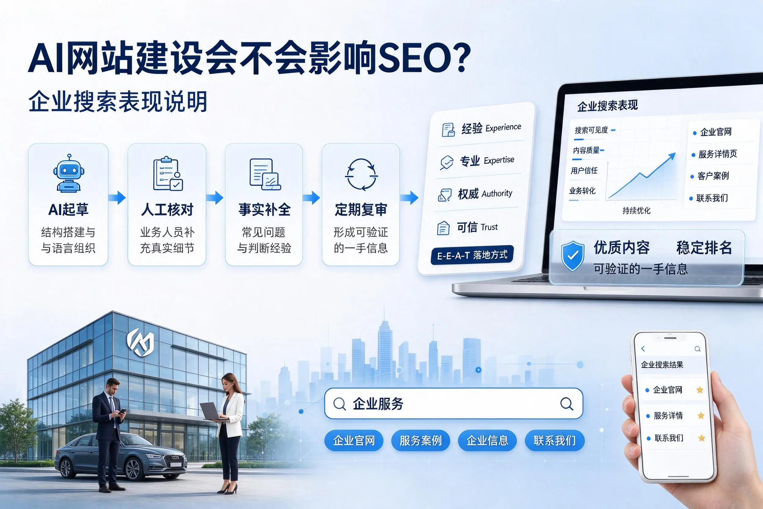 AI网站建设会不会影响SEO?永州企业搜索表现说明