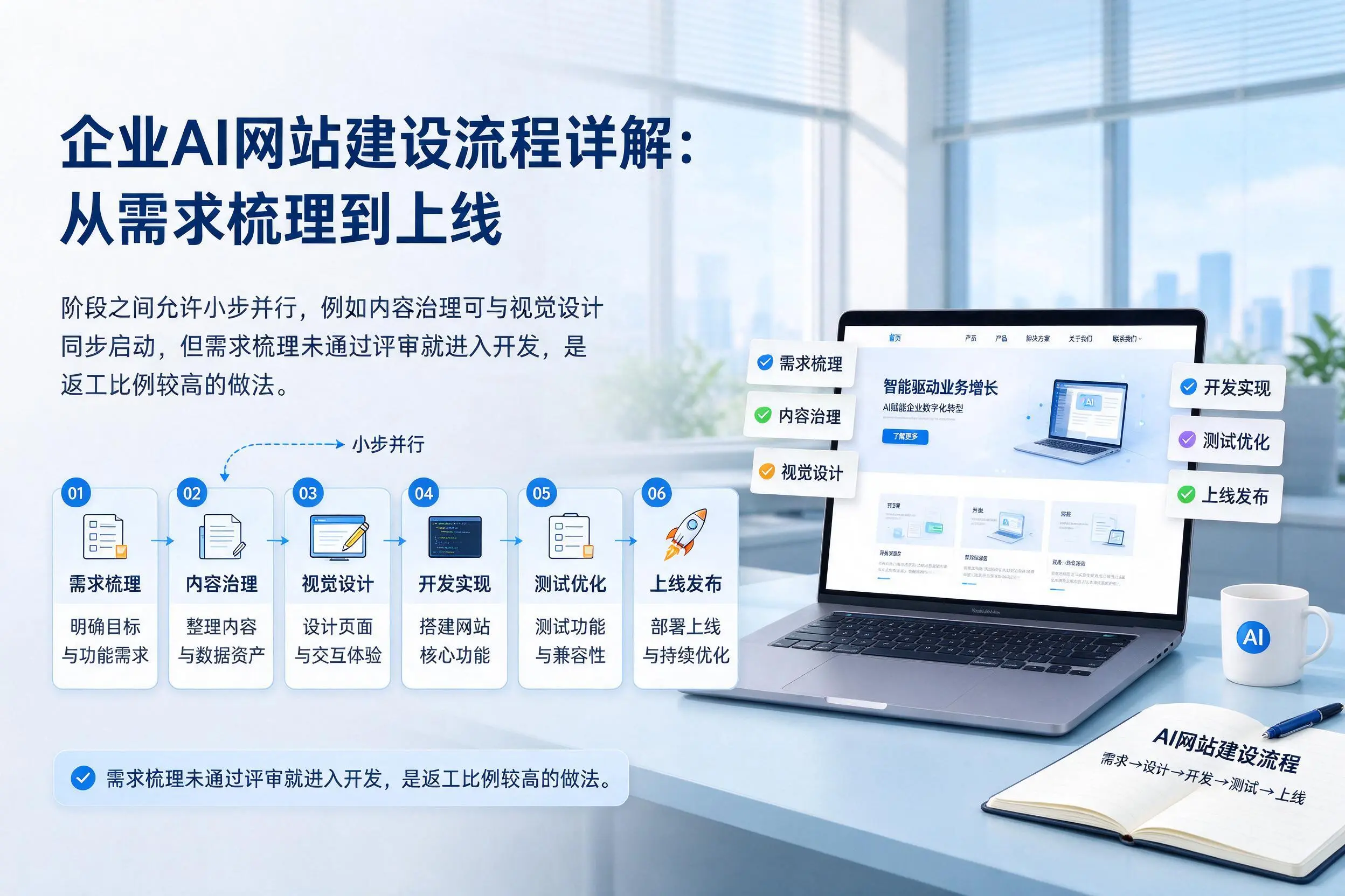永州企业AI网站建设流程详解:从需求梳理到上线