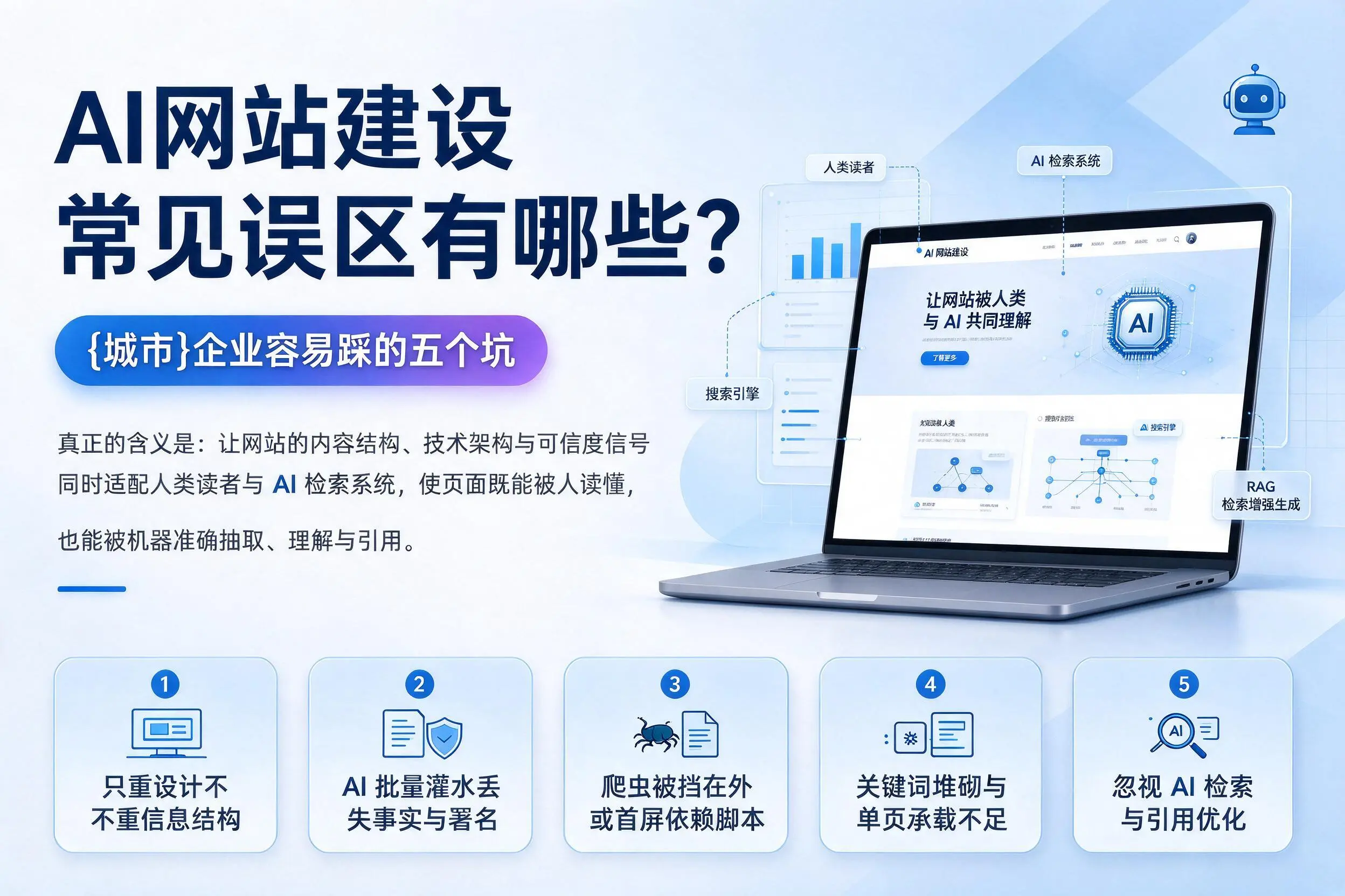 AI网站建设常见误区有哪些?永州企业容易踩的五个坑