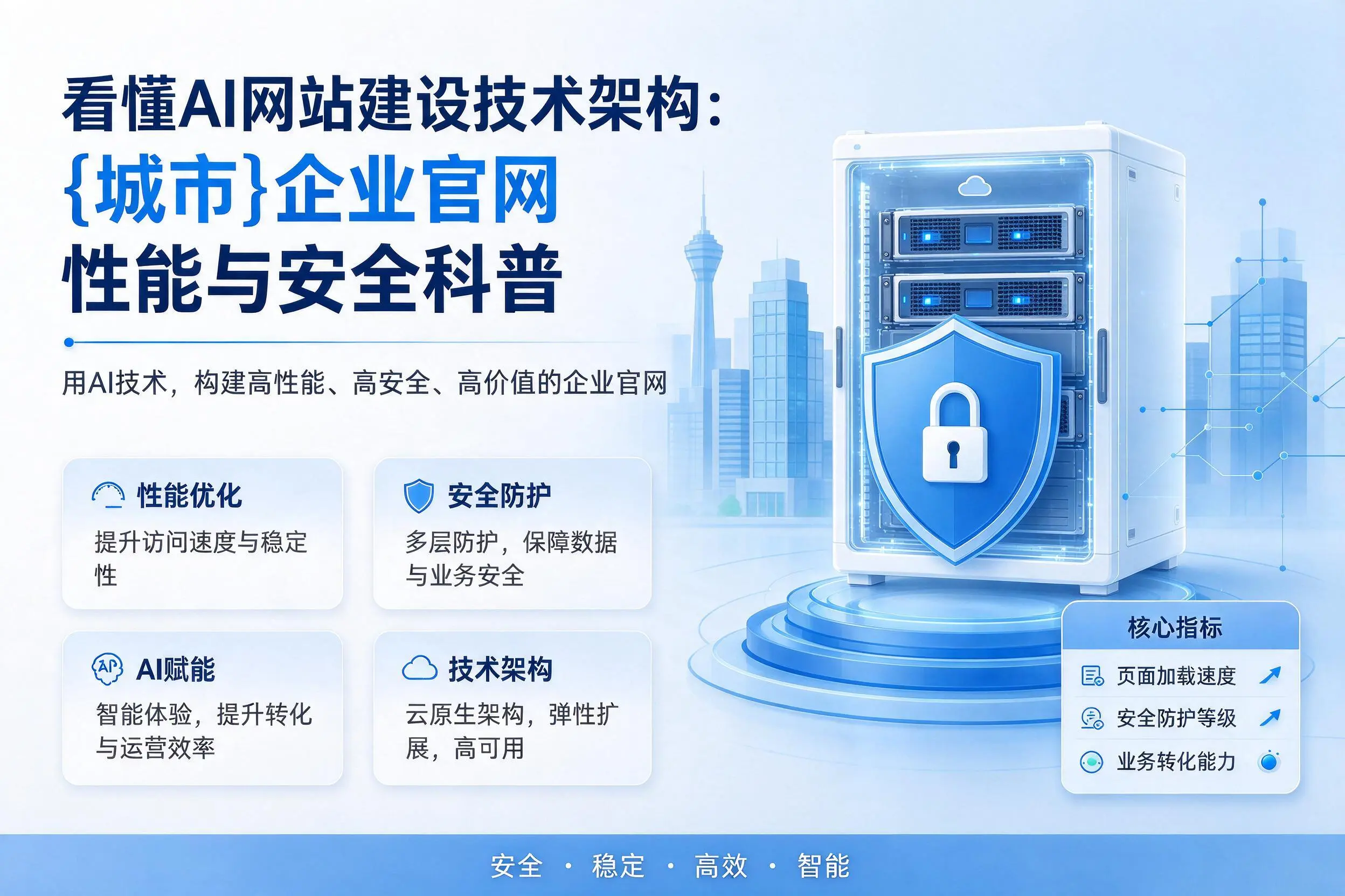 看懂AI网站建设技术架构:永州企业官网性能与安全科普