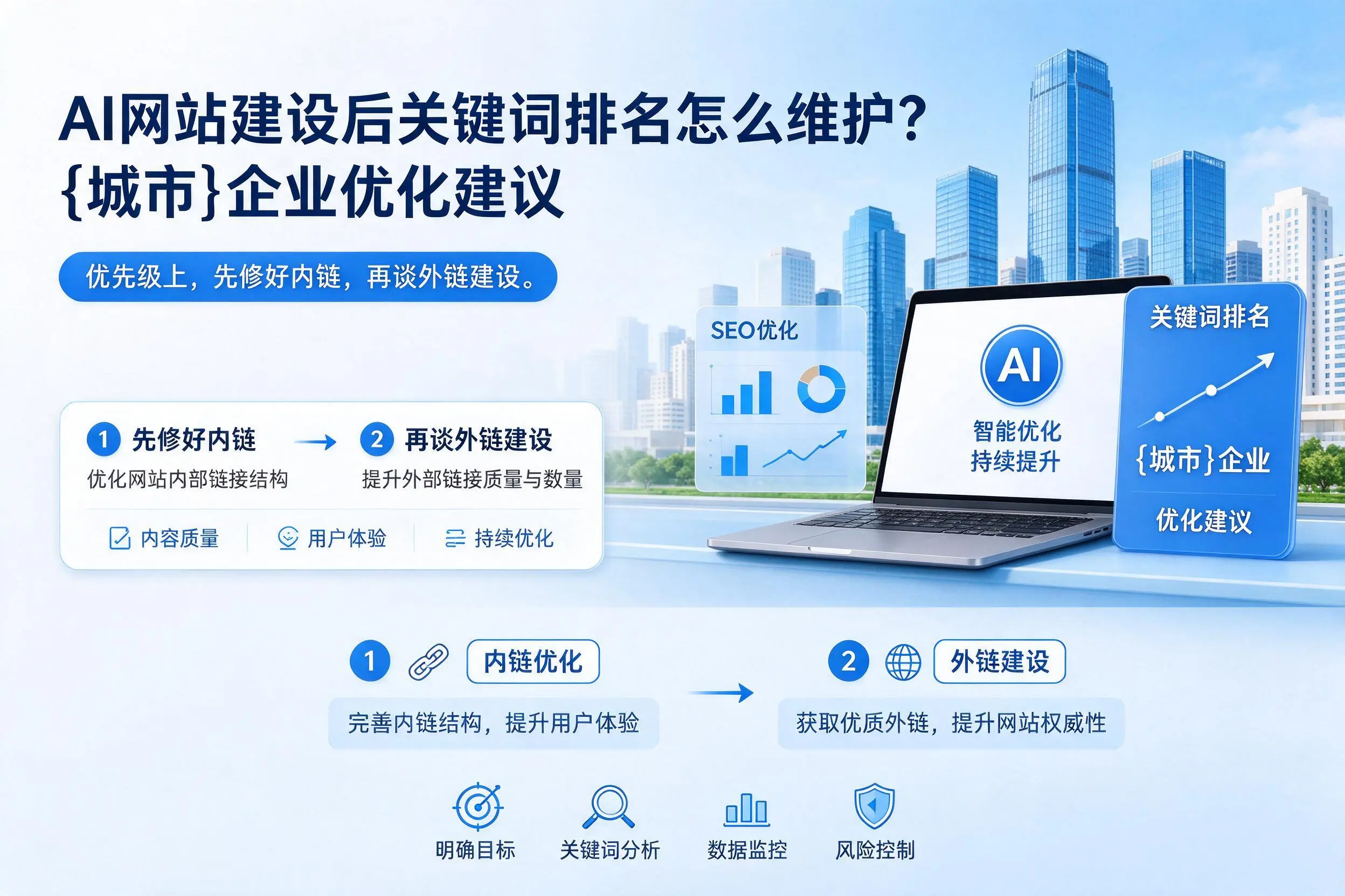AI网站建设后关键词排名怎么维护?永州企业优化建议
