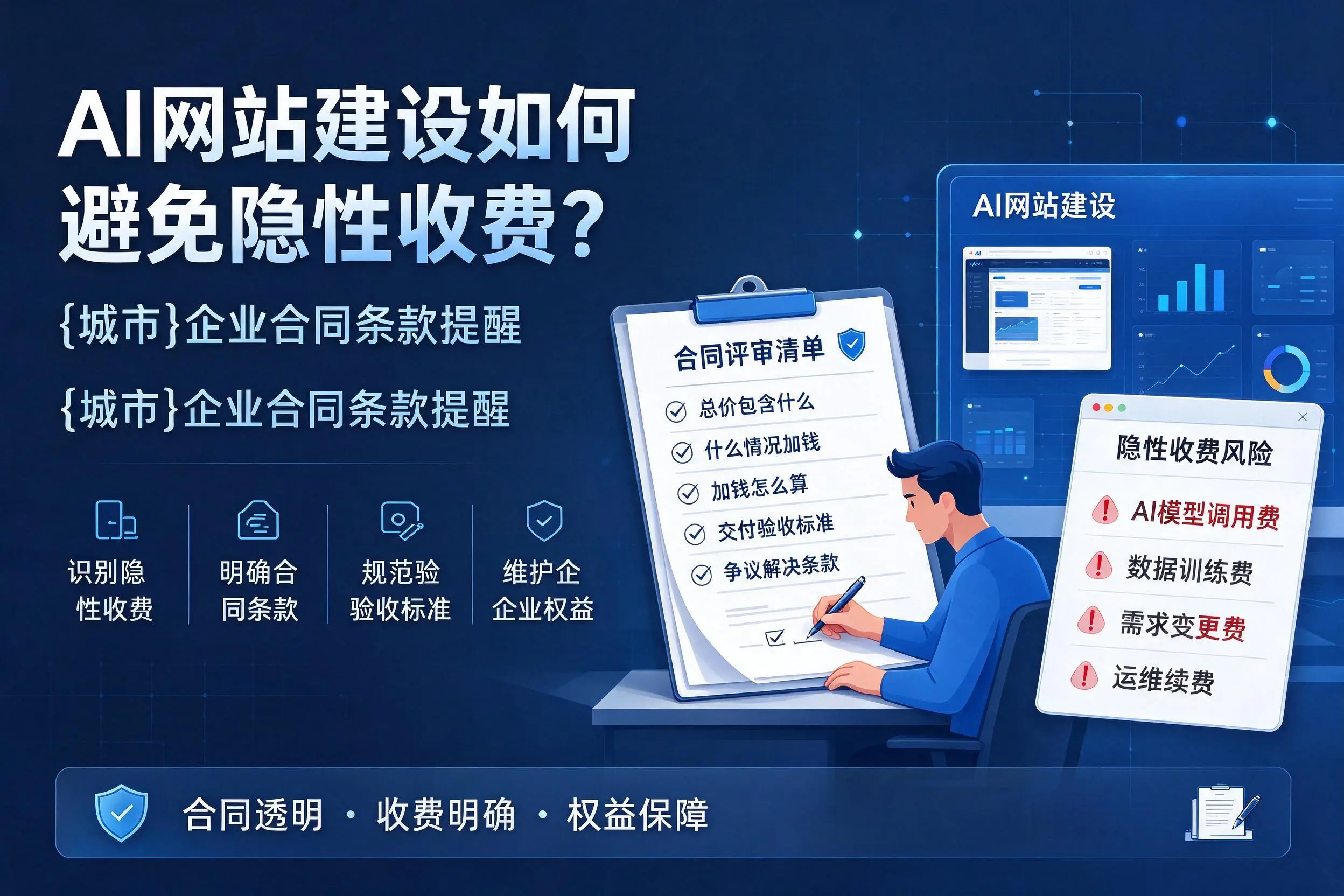 AI网站建设如何避免隐性收费？永州企业合同条款提醒