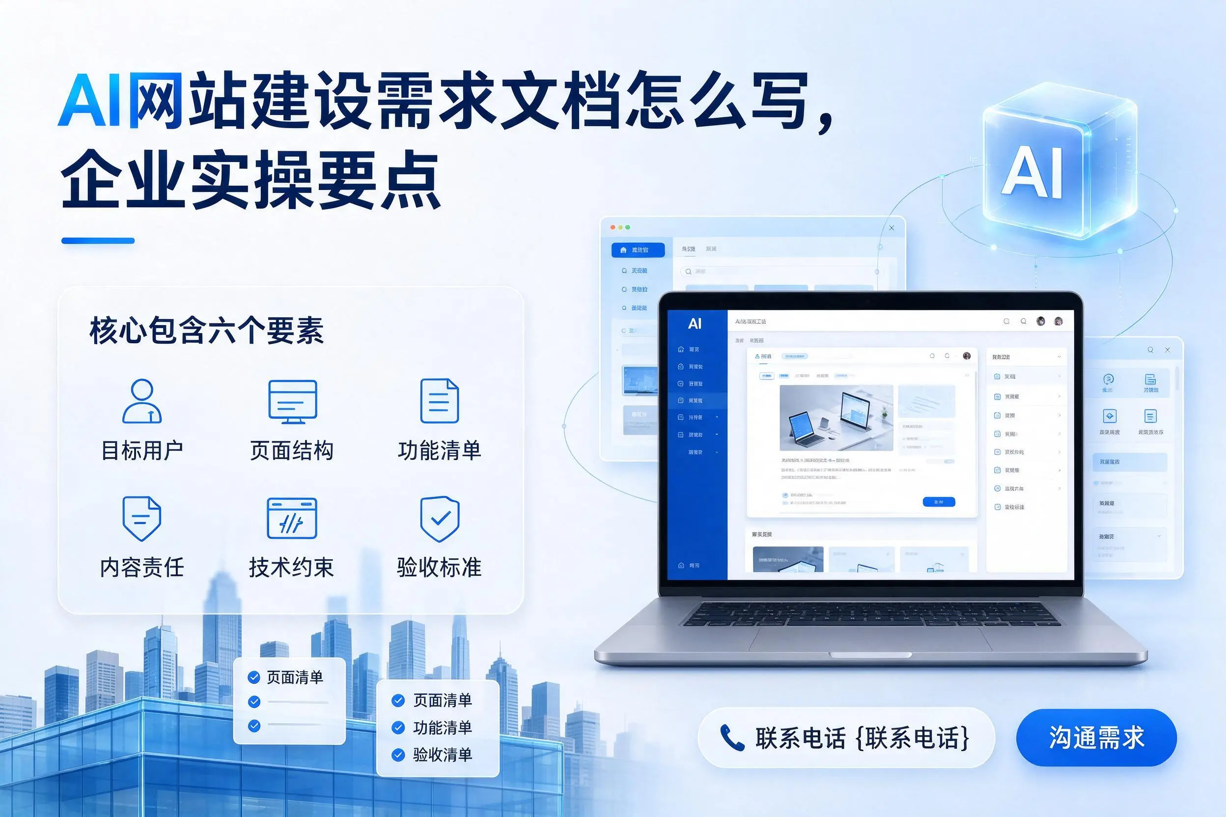 AI网站建设需求文档怎么写，永州企业实操要点