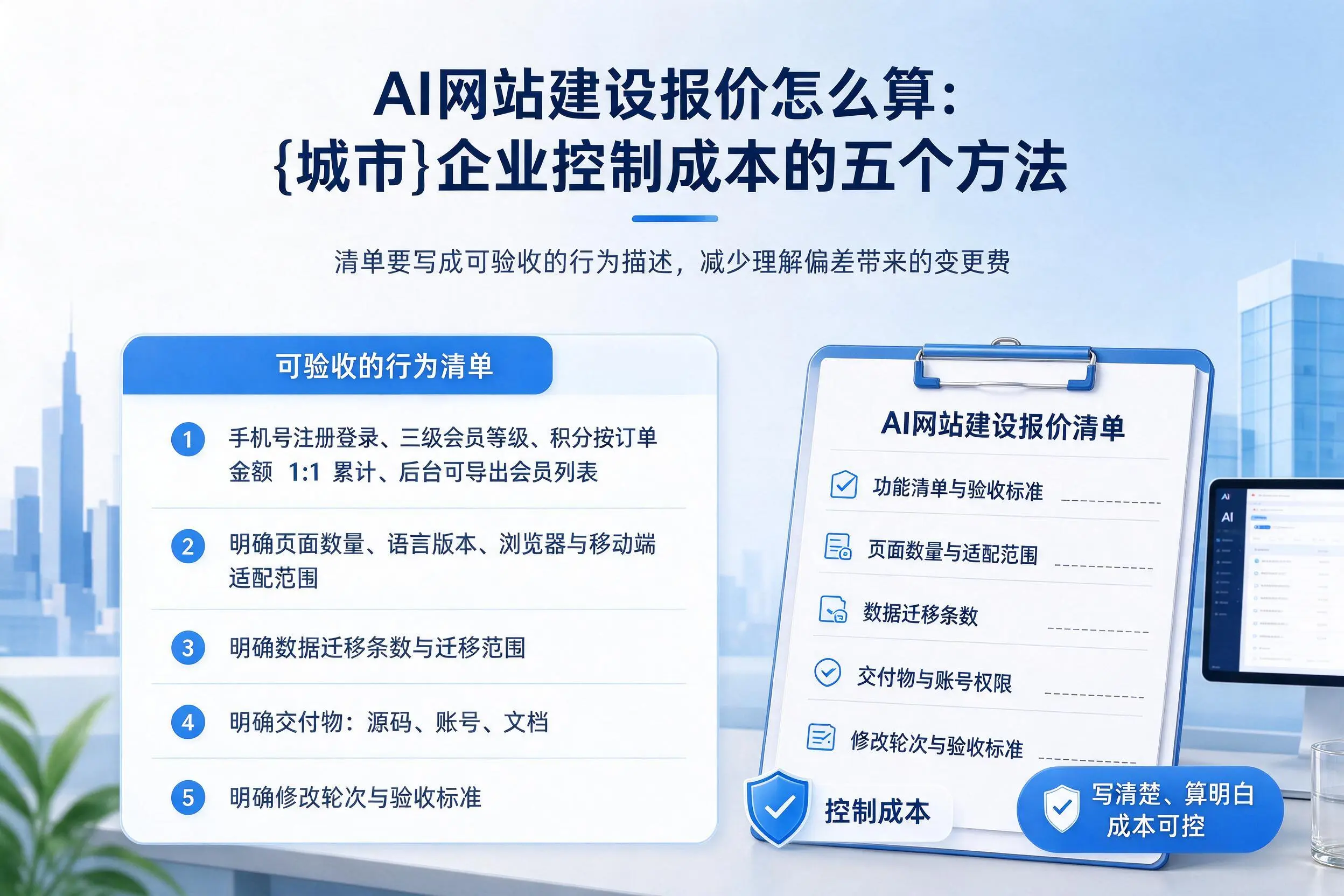 AI网站建设报价怎么算：永州企业控制成本的五个方法